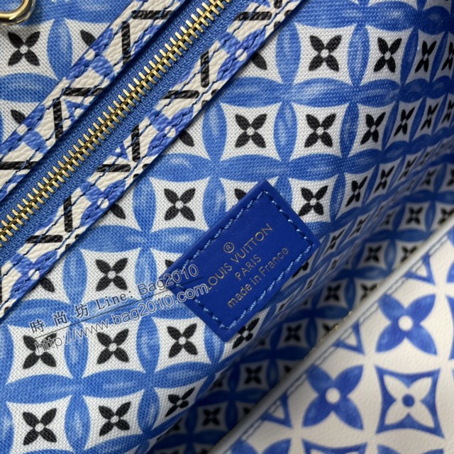 Lv路易威登2023專櫃新款Neverfull中號手袋 LV淡雅帆布描繪購物袋 M22978 M22979 M22980 ydh5096